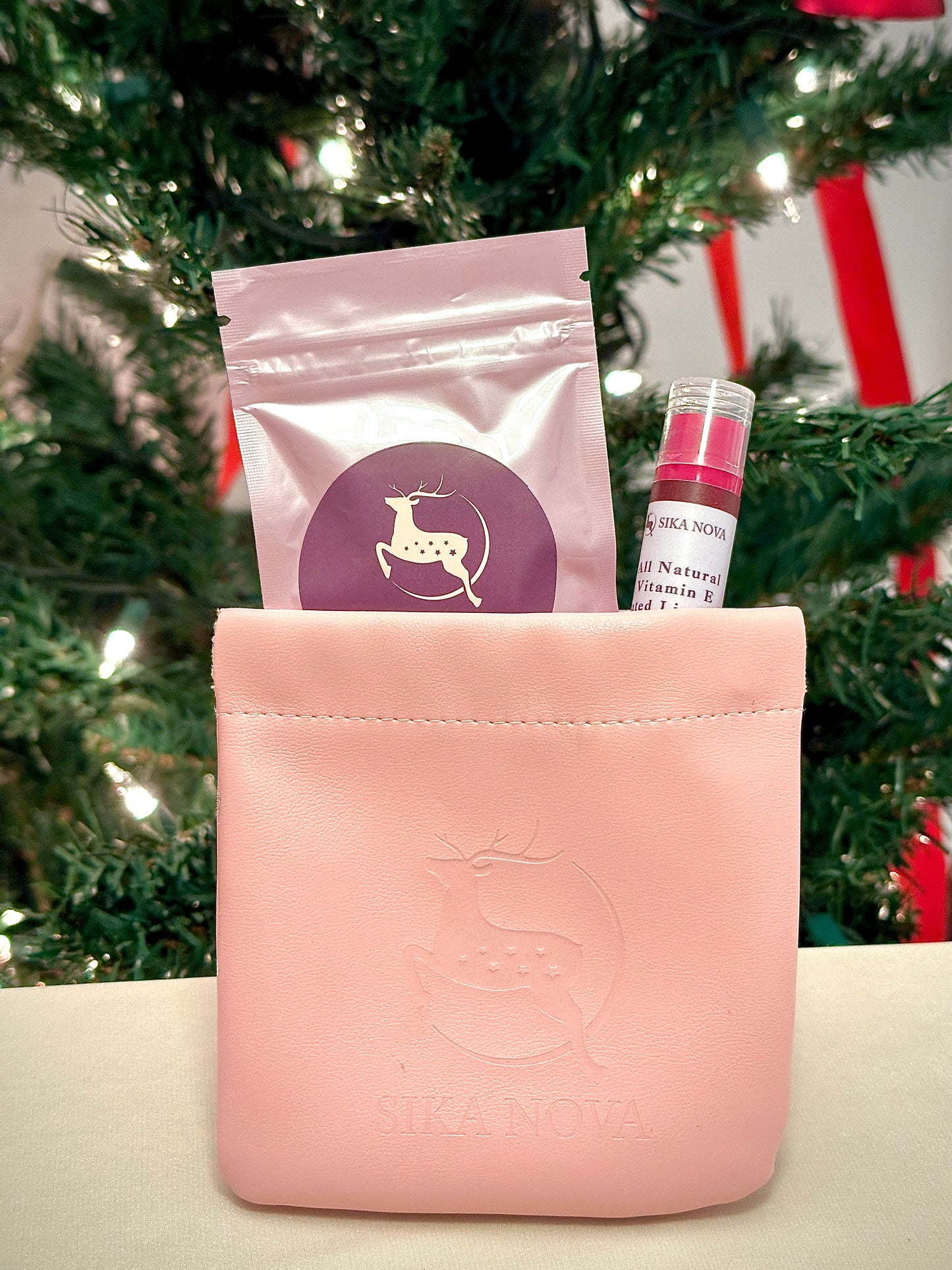 Travel Capsule serum set + tinted lip balm + Pouch