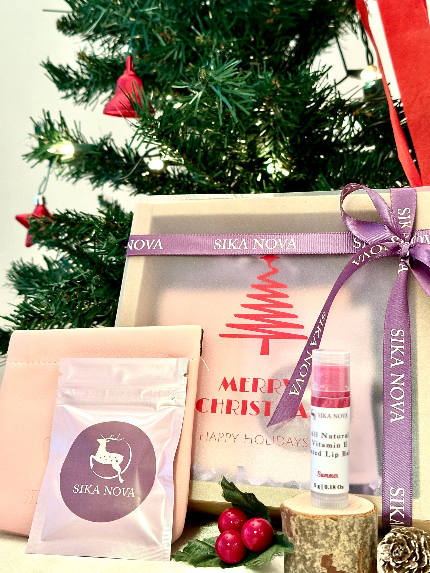 Travel Capsule serum set + tinted lip balm + Pouch