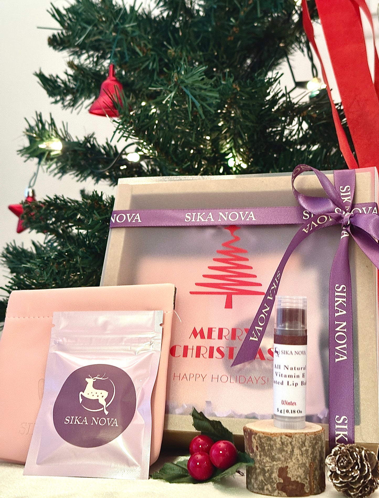 Travel Capsule serum set + tinted lip balm + Pouch