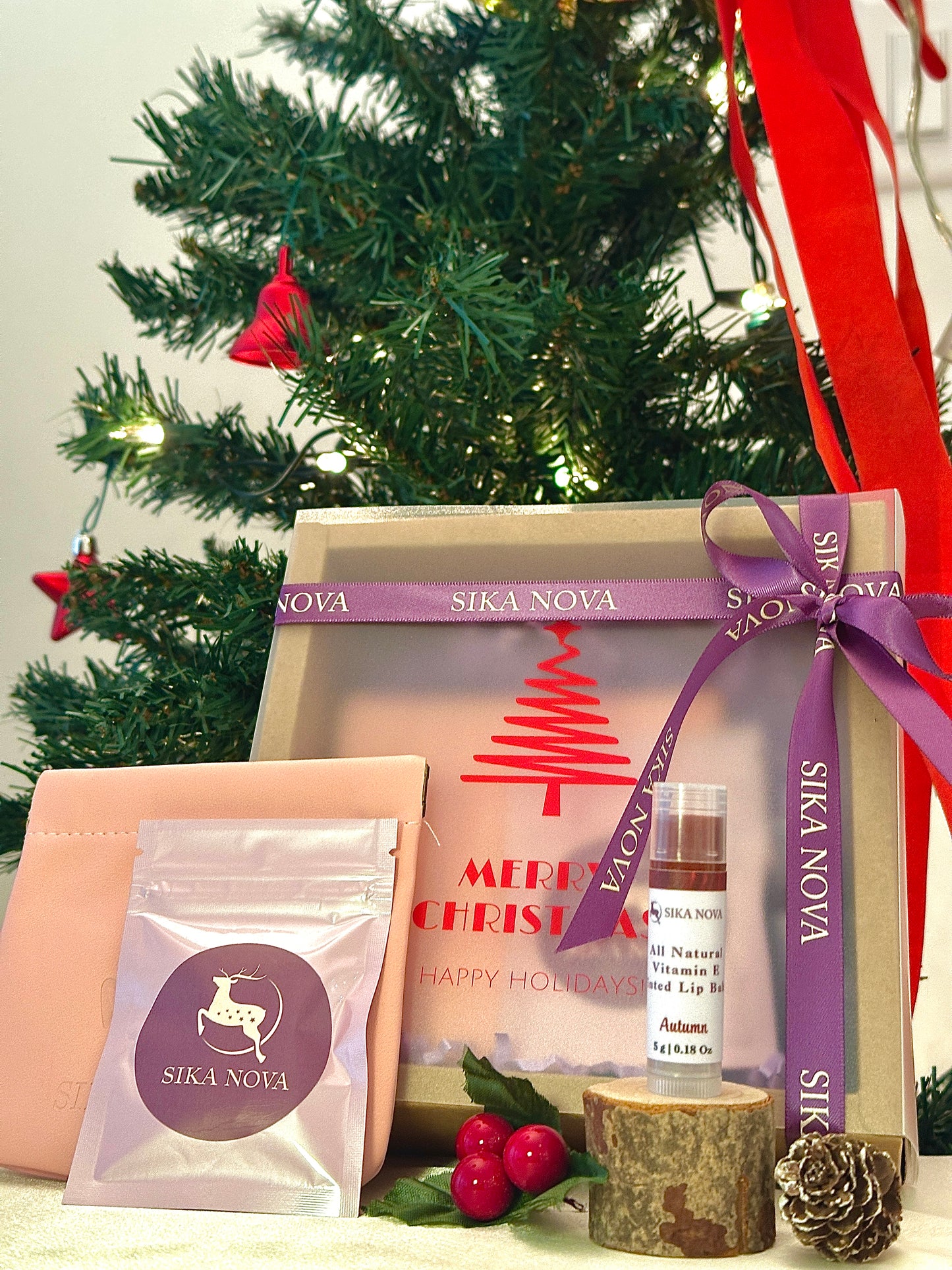 Travel Capsule serum set + tinted lip balm + Pouch